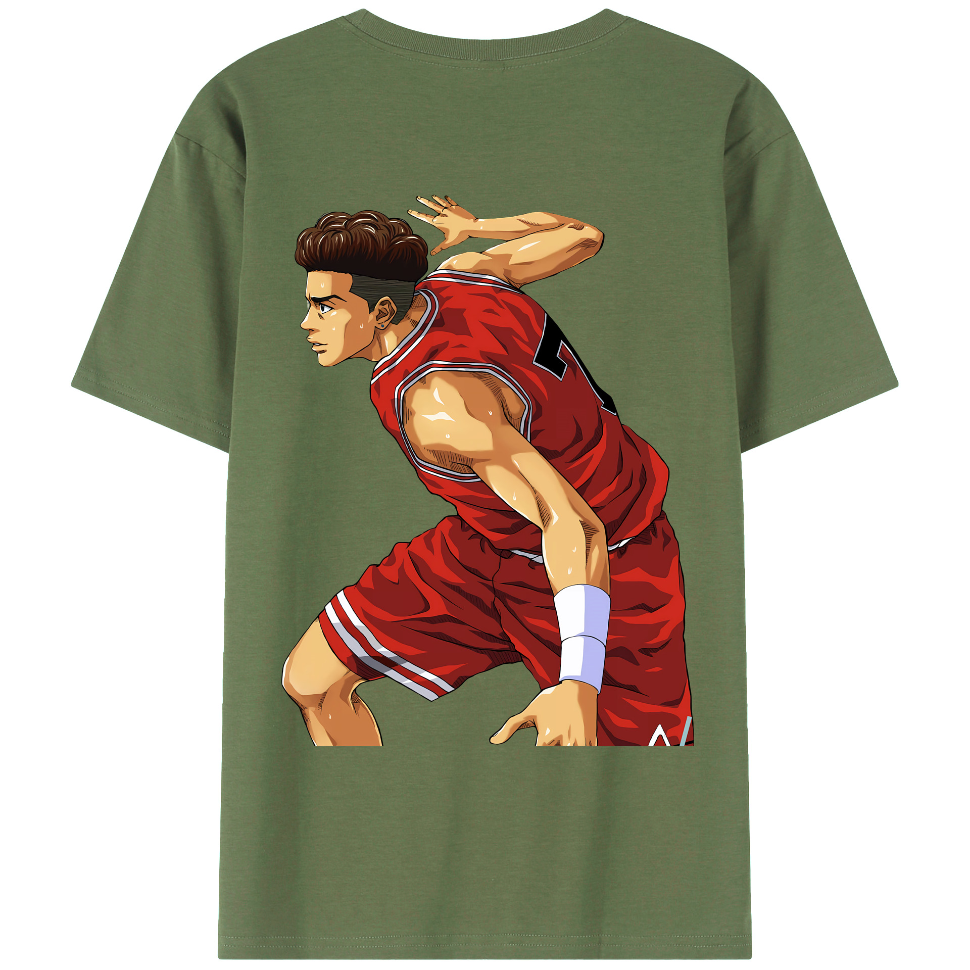 （画像用） SLAM DUNK／スラムダンク 綿100％ メンズ半袖Tシャツ（バックプリント） 通気性